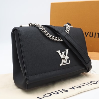 美品 LOUIS VUITTON ルイ・ヴィトン スムースカーフレザー ロックミーII BB M51200 2wayショルダーバッグ ブラック シルバー カーフレザー レディース