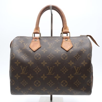 LOUIS VUITTON(ルイ・ヴィトン)スピーディ25 ヴィンテージ ハンドバッグ ミニボストン モノグラム ブラウン PVC レザー ゴールド金具 レディース VI1902【中古】