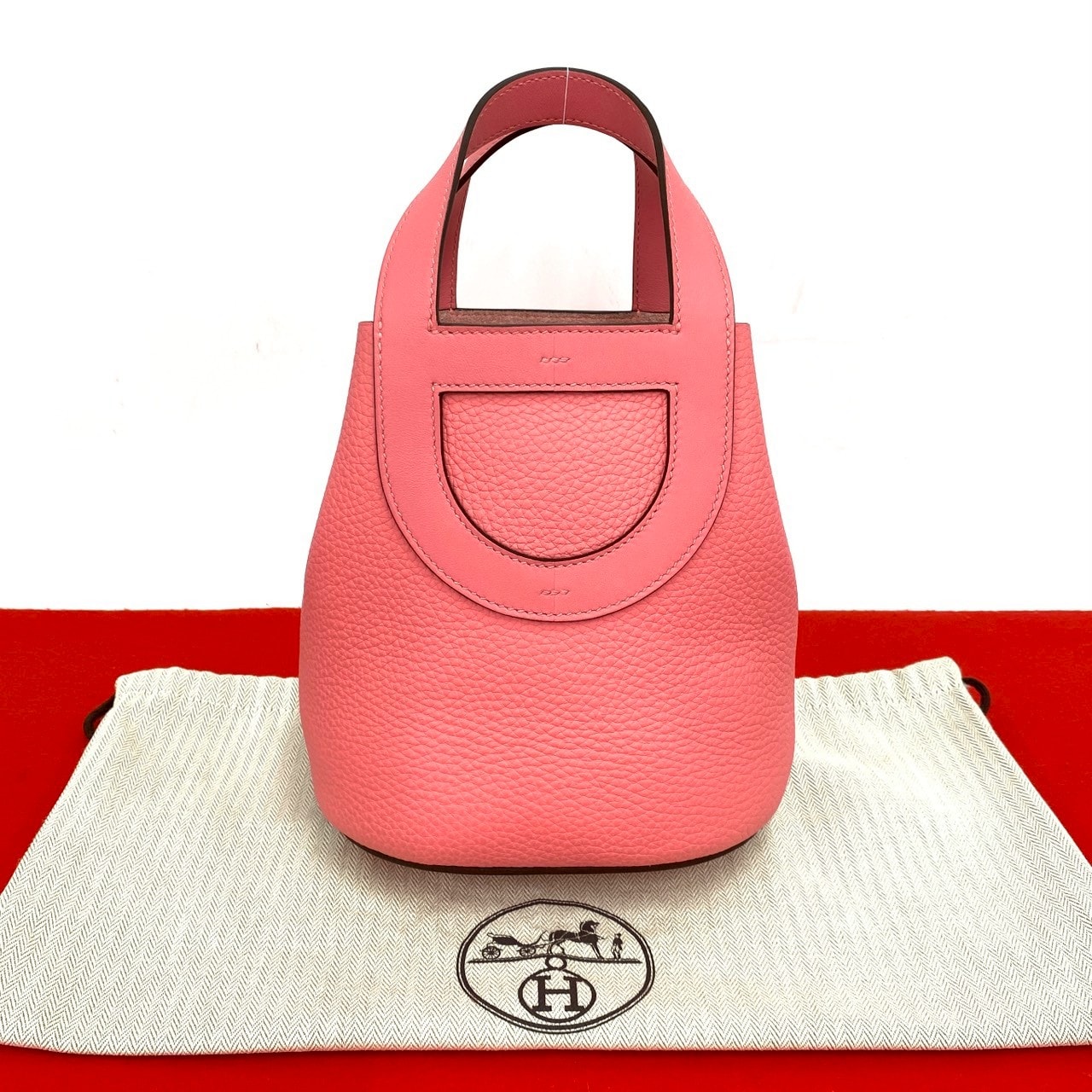 HERMES エルメス インザループ 18 トリヨンクレマンス ハンドバッグ ピンク
 409-1
