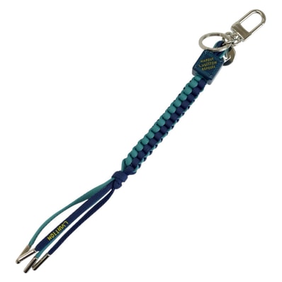 美品 LOUIS VUITTON ルイヴィトン ダミエ プレイ ブルー シルバー金具 ナイロン 合成樹脂/ メタル/ キーホルダー バッグチャーム 603186 【中古】