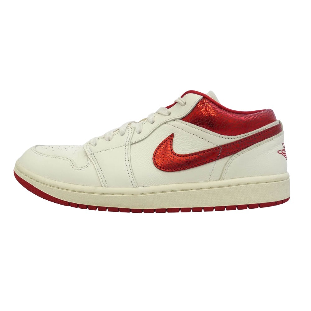 NIKE ナイキ HJ9338-106 Women's Air Jordan 1 Low SE Sail Team Red Varsity Red ウィメンズ エアジョーダン1  ローカット スニーカー ホワイト系 レッド系 28.5cm【中古】