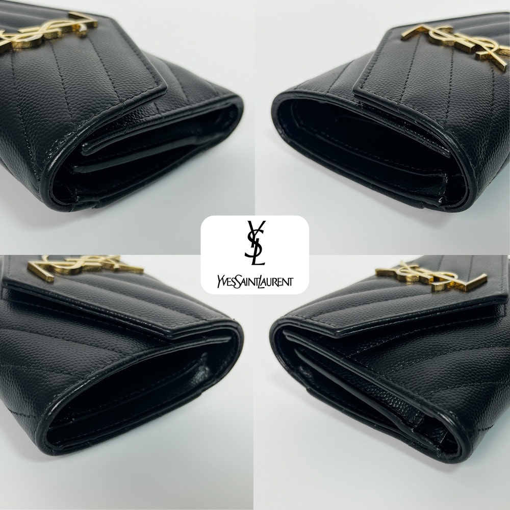 B (目立った傷や汚れなし)】超極美品 SAINT LAURENT キルティング 三