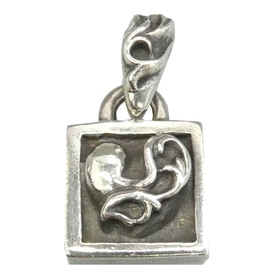 Chrome Hearts Framed Heart Charm "Silver"
