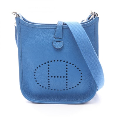 エルメス HERMES エヴリンアマゾンTPM ショルダーバッグ バッグ レザー トリヨンクレマンス トリヨンクレマンス ブルーフランス U刻印(2022年製造) レディース ブルー系 【中古】
