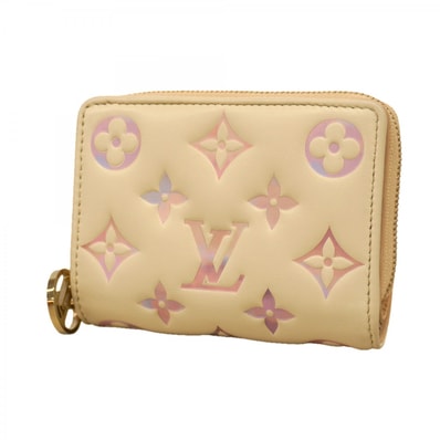 【6cd5017】ルイヴィトン 財布 モノグラム・エンボス ポルトフォイユルー M25601 ドリームベージュ【中古】レディース