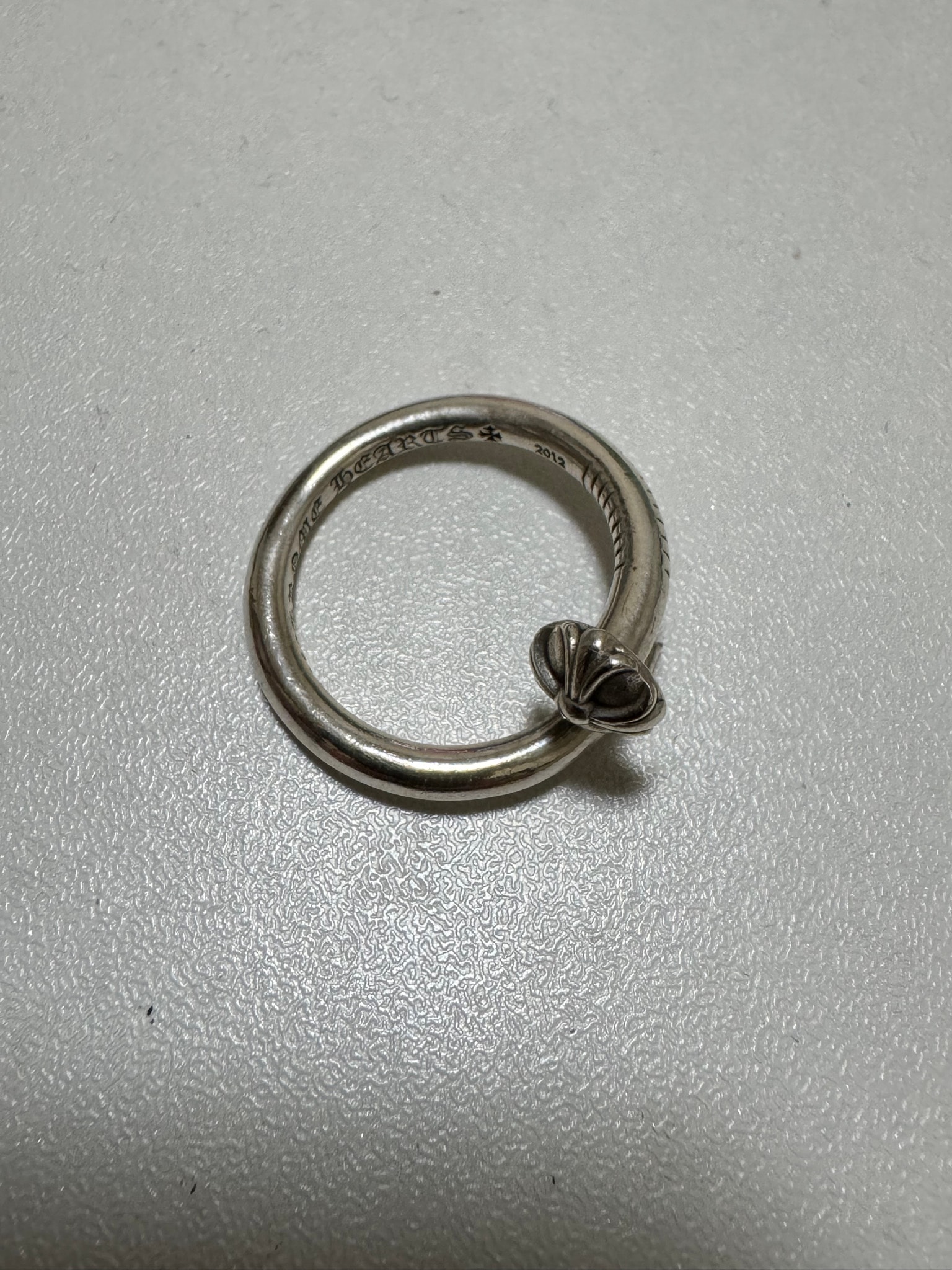 Chrome Hearts Nail Ring w/ Cross Ball "Silver"
