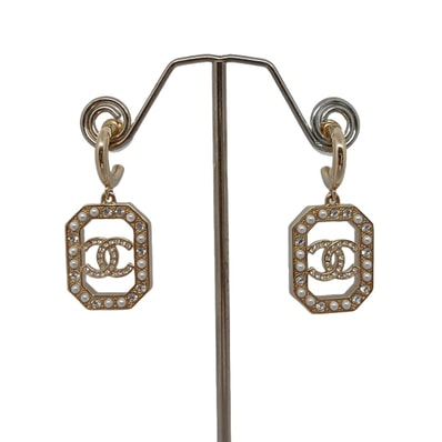 CHANEL シャネル ココマーク オクタゴン ピアス ピアス メタル ゴールド レディース【中古】