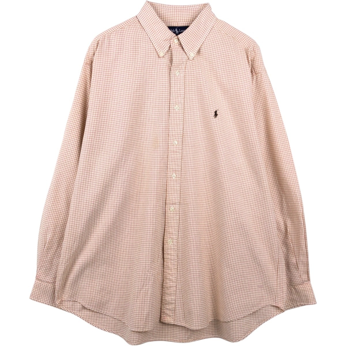 古着 ラルフローレン Ralph Lauren BLAIRE 長袖 ボタンダウンチェックシャツ メンズXL相当/eaa662693