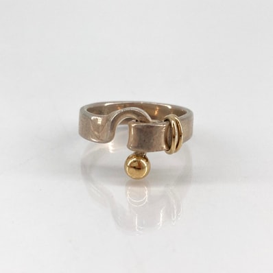 TIFFANY&Co.(ティファニー) フック&アイ Ag925/750 #10.5号 リング・指輪 ゴールド×シルバー