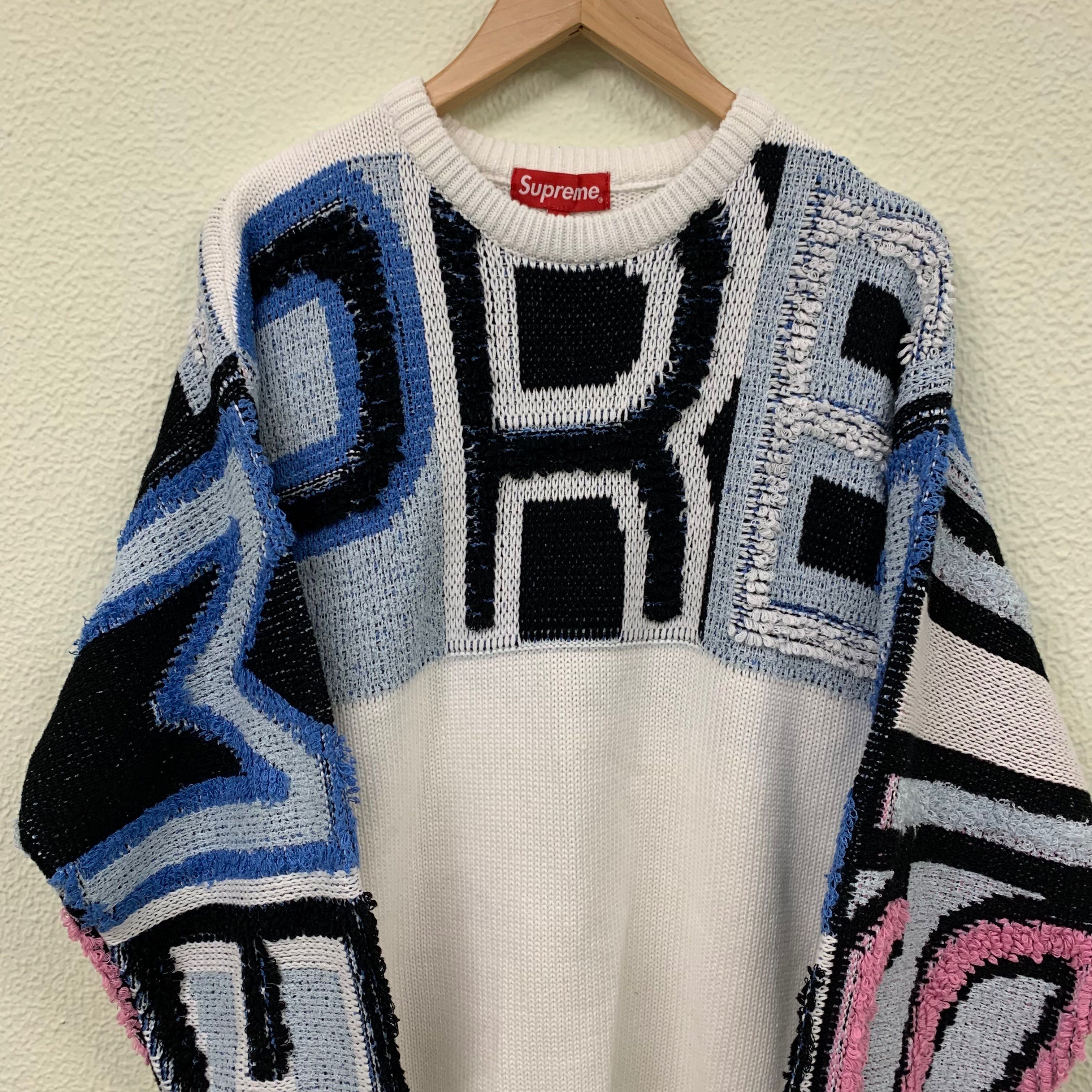 Supreme Chenille Logo Sweater "White"