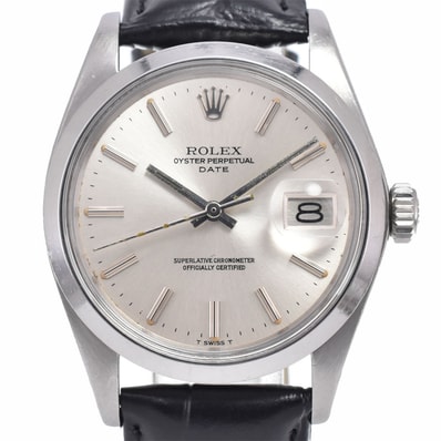 ロレックス ROLEX 1500 ヴィンテージ オイスターパーペチュアル デイト Cal.1570 シルバー 自動巻き メンズ 良品 腕時計 E#149355