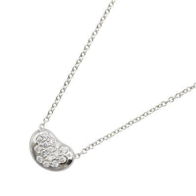 ティファニー TIFFANY&CO ビーン ダイヤ ネックレス ネックレス ジュエリー Pt950プラチナ ダイヤモンド レディース シルバー系 / クリア系 【中古】