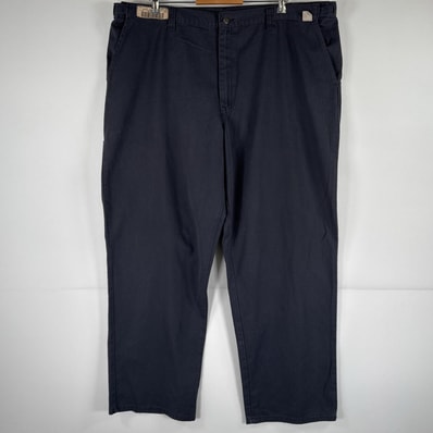 古着 ディッキーズ Dickies ワークパンツ ストレート 作業着 大きいサイズ ワンポイント ペインター w44 グレー メンズ