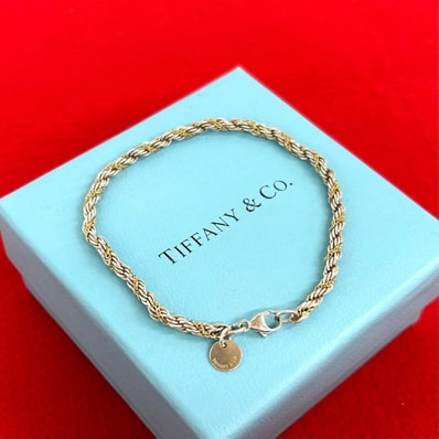 TIFFANY&Co. ティファニー ツイストロープ ブレスレット シルバー925 K18イエローゴールド ブレスレット シルバー
444-3
