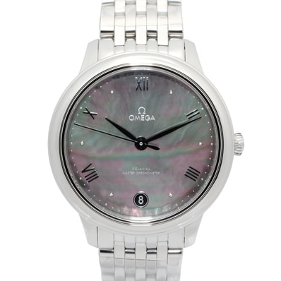 オメガ OMEGA デ・ビル プレステージ 腕時計 時計 ステンレススチール レディース グレー系 グレーシェル 434.10.34.20.07.001 【新品】