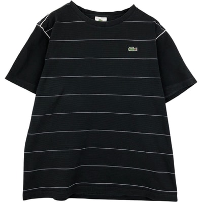 古着 ラコステ LACOSTE SPORT 鹿の子 半袖 ボーダーTシャツ 5 メンズL相当/eaa637538