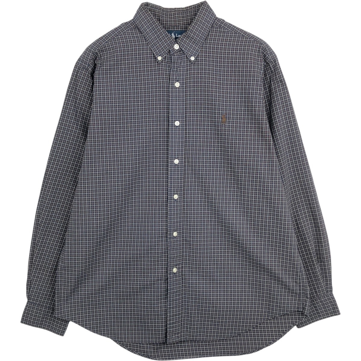 古着 ラルフローレン Ralph Lauren CLASSIC FIT クラシックフィット 長袖 ボタンダウンチェックシャツ メンズL相当/eaa649978