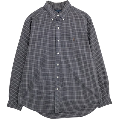 古着 ラルフローレン Ralph Lauren CLASSIC FIT クラシックフィット 長袖 ボタンダウンチェックシャツ メンズL相当/eaa649978