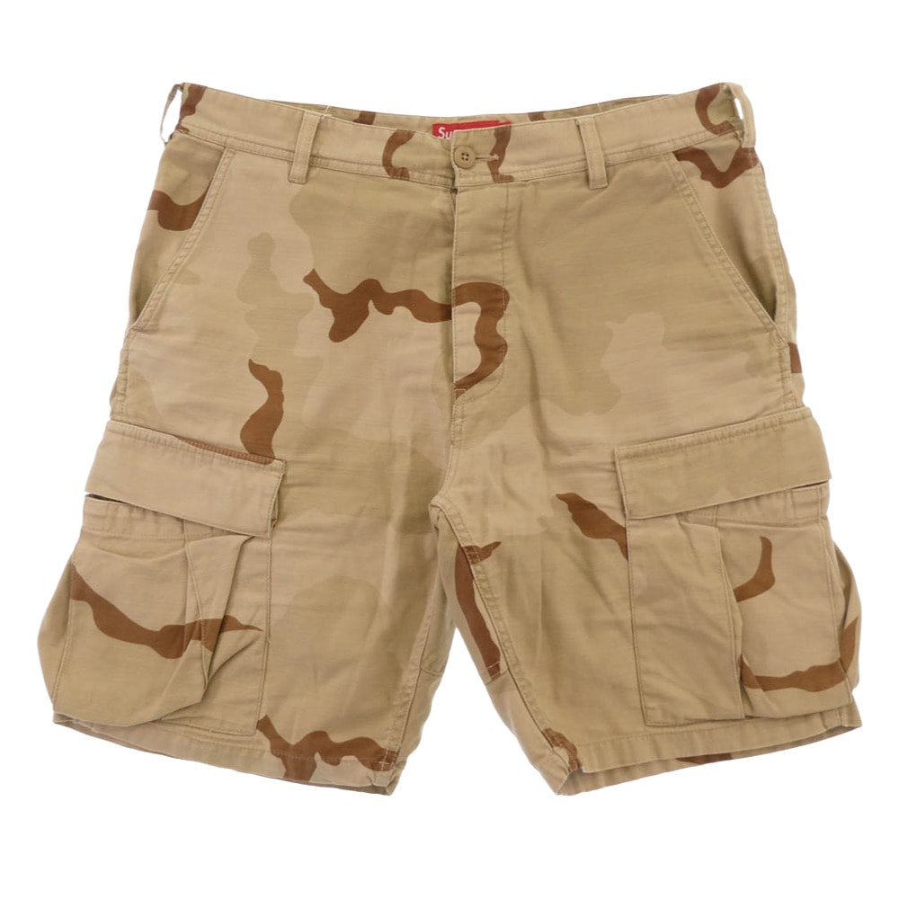Supreme シュプリーム ショートパンツ 16SS Cargo Short カモフラ カーゴ ショーツ ハーフ パンツ ライトブラウン系 ベージュ系 マルチカラー系 34【中古】