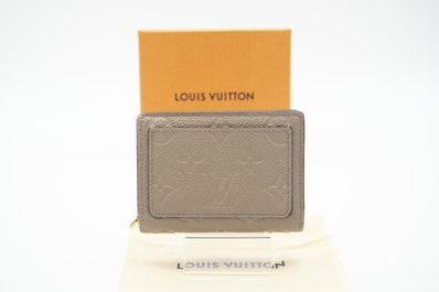 美品 LOUIS VUITTON ルイ・ヴィトン アンプラント ポルトフォイユ クレア トゥルトレール M80152 二つ折り財布 ベージュ カーフレザー レディース