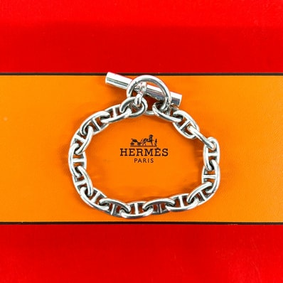 HERMES エルメス シェーヌダンクル MM 16コマ シルバー925 ブレスレット シルバー
86126