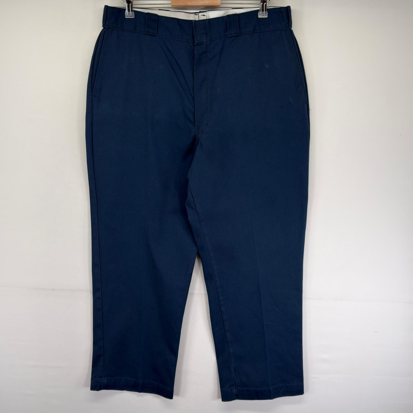 古着 80's/80年代 ヴィンテージ ディッキーズ Dickies USA製 パンツ ワークパンツ ジッパーフライ チビタグ w40 L30  ブルー系 メンズ