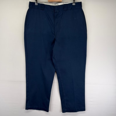 古着 80's/80年代 ヴィンテージ ディッキーズ Dickies USA製 パンツ ワークパンツ ジッパーフライ チビタグ w40 L30 ブルー系 メンズ