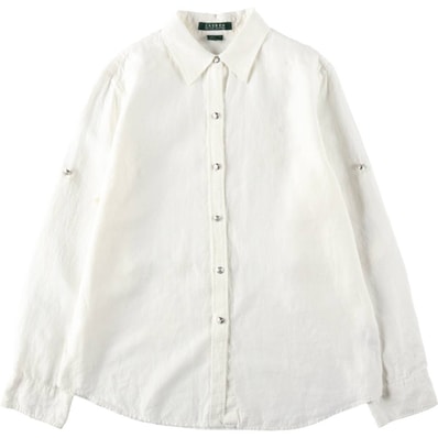 古着 ラルフローレン Ralph Lauren LAUREN ローレン 長袖 リネンシャツ レディースM相当/eaa641911