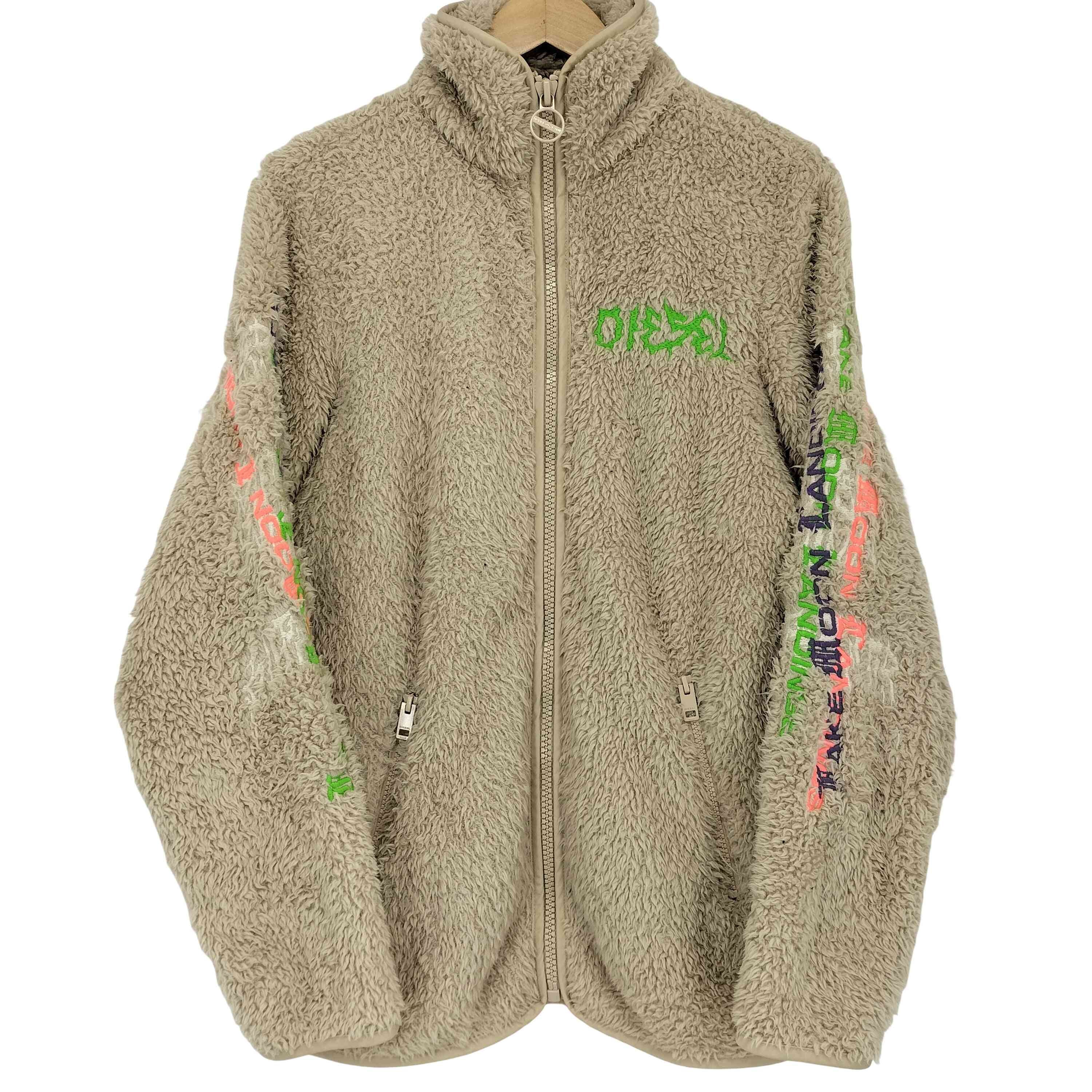 袖ロゴフリースジャケット カオス刺繍デザイン【1141636295718】