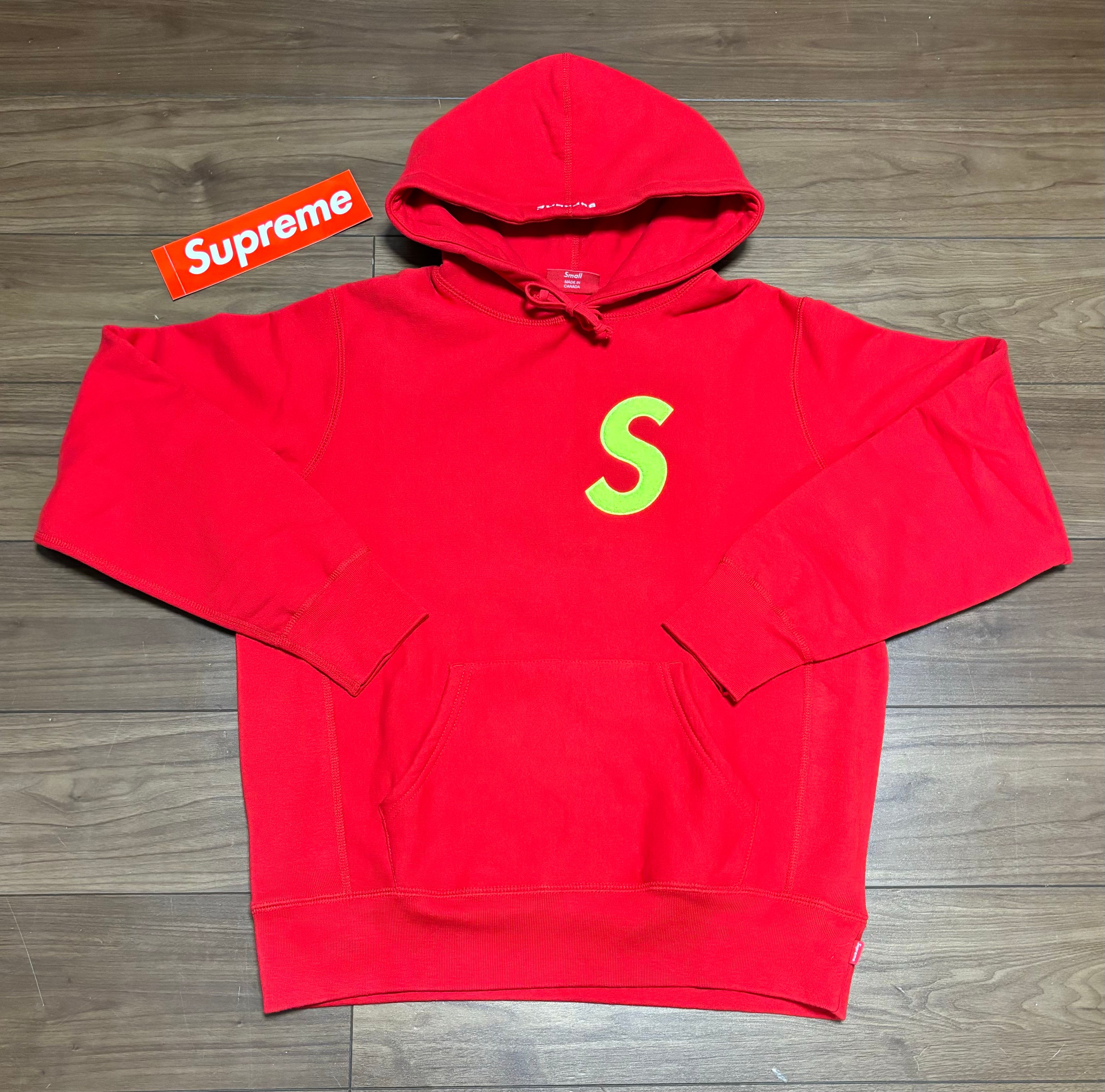 Supreme S Logo Hooded Sweatshirt "Red" (19FW)