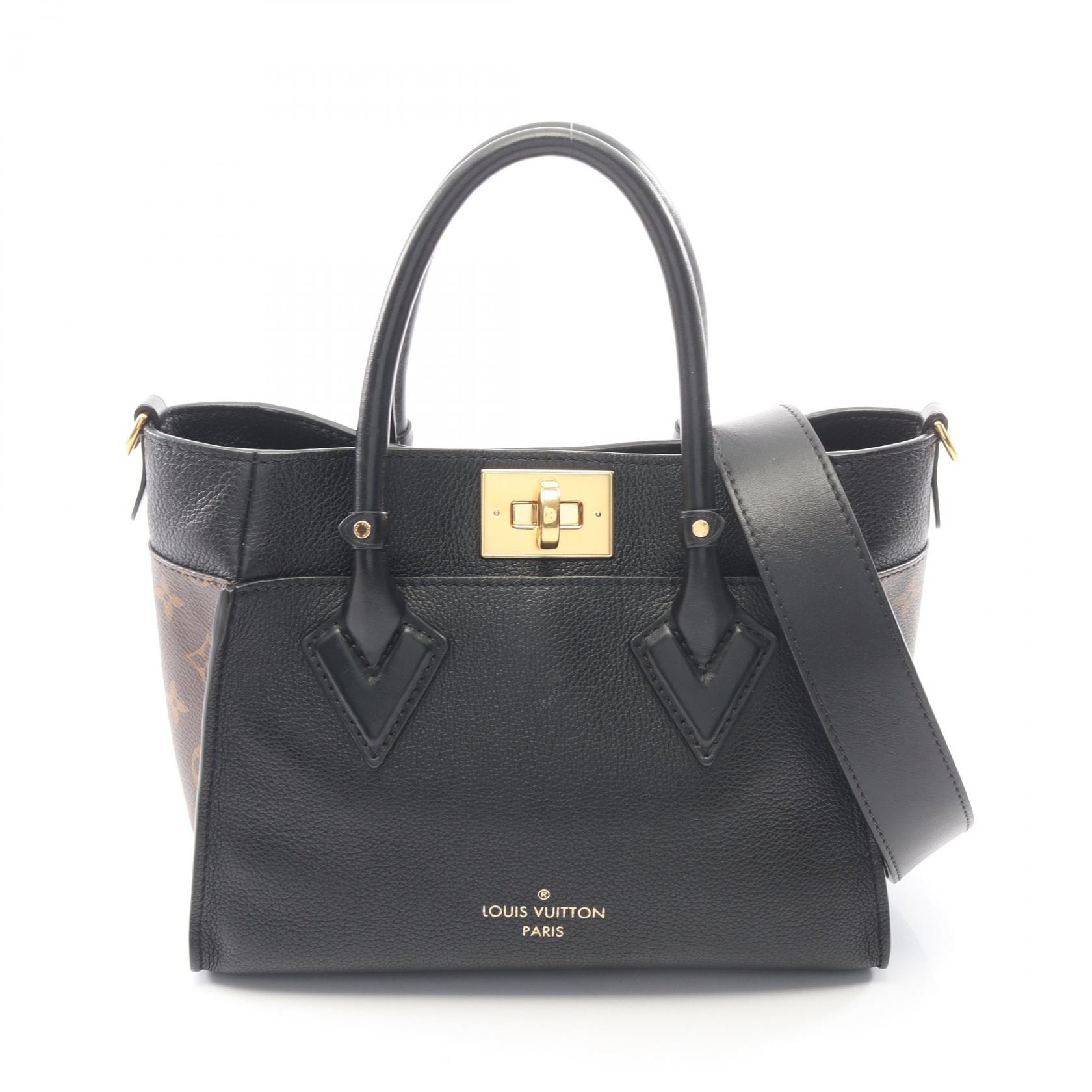 ルイ・ヴィトン LOUIS VUITTON オンマイサイド PM モノグラム ノワール 2WAY ハンドバッグ バッグ レザー PVCコーティングキャンバス レディース ブラック系 / ブラウン系 M57728 【中古】