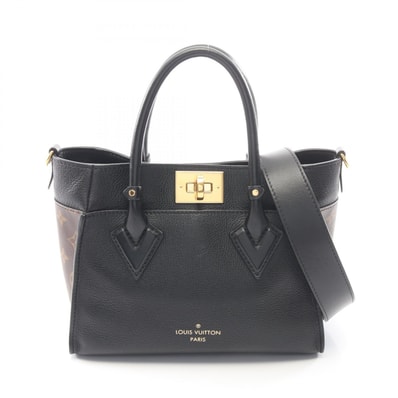 ルイ・ヴィトン LOUIS VUITTON オンマイサイド PM モノグラム ノワール 2WAY ハンドバッグ バッグ レザー PVCコーティングキャンバス レディース ブラック系 / ブラウン系 M57728 【中古】