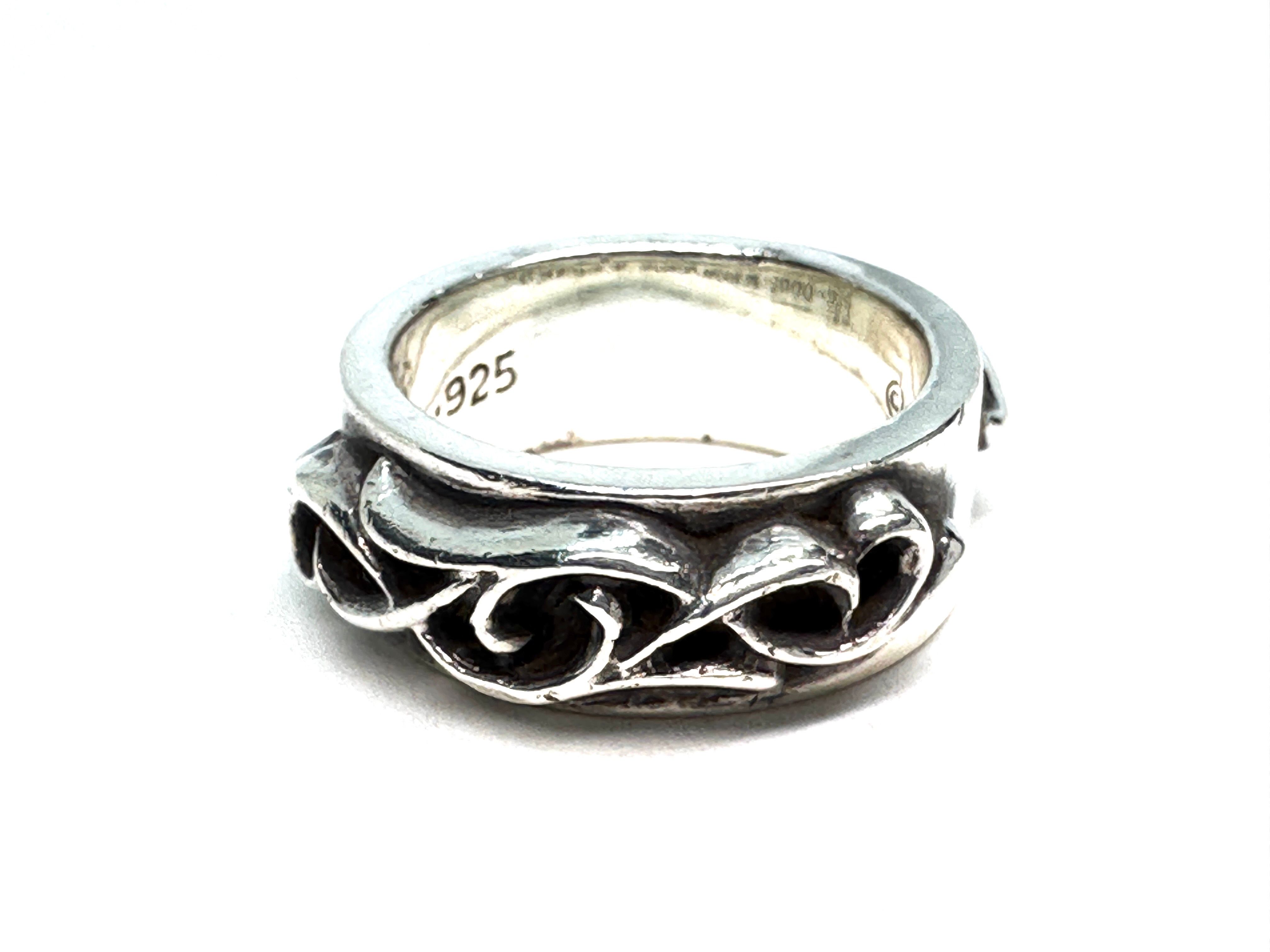 Chrome Hearts Double Vine Narrow Band Ring "Silver"