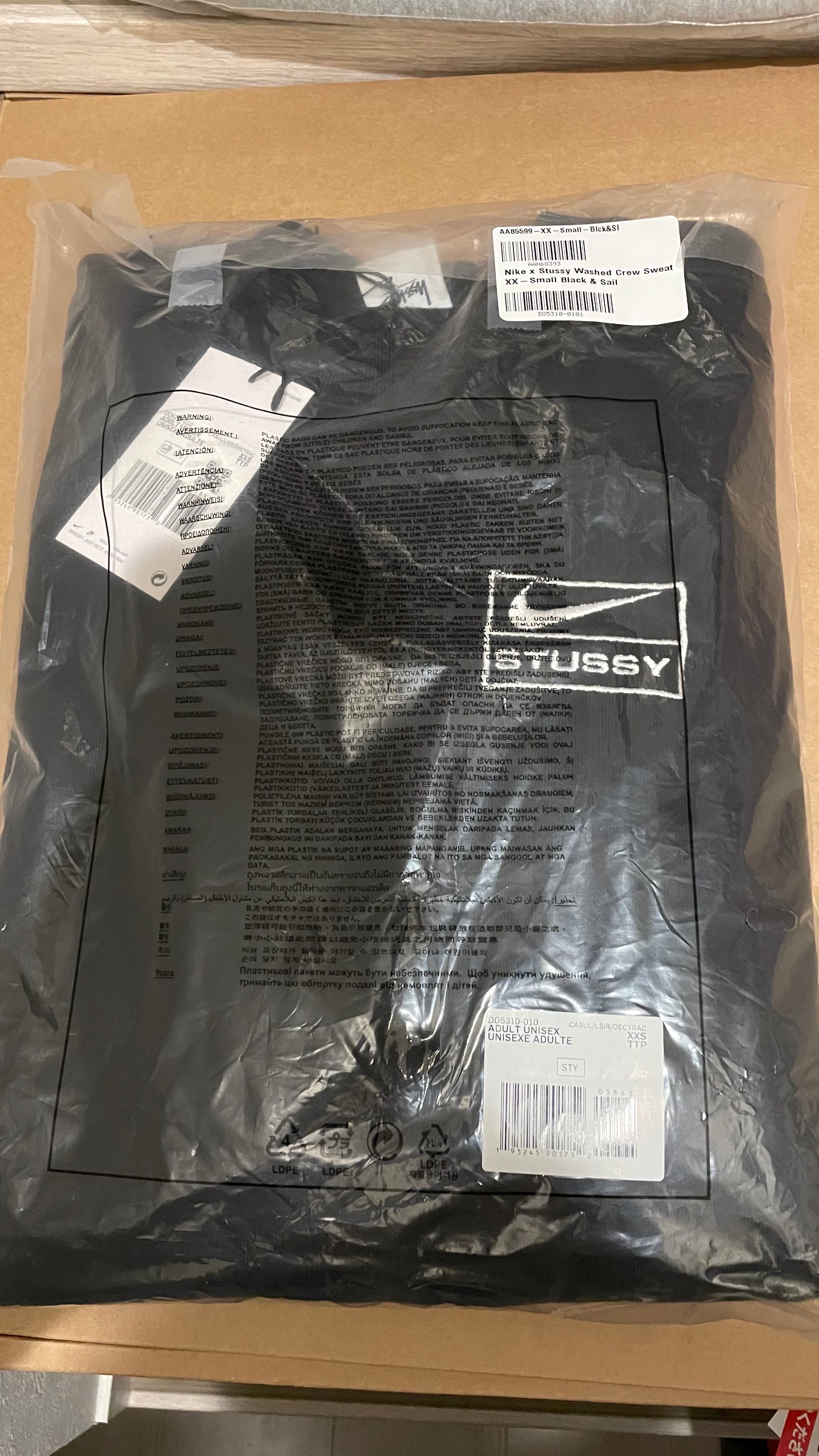 Stussy x Nike Wash Crew (US Size) "Black" DO5310-010