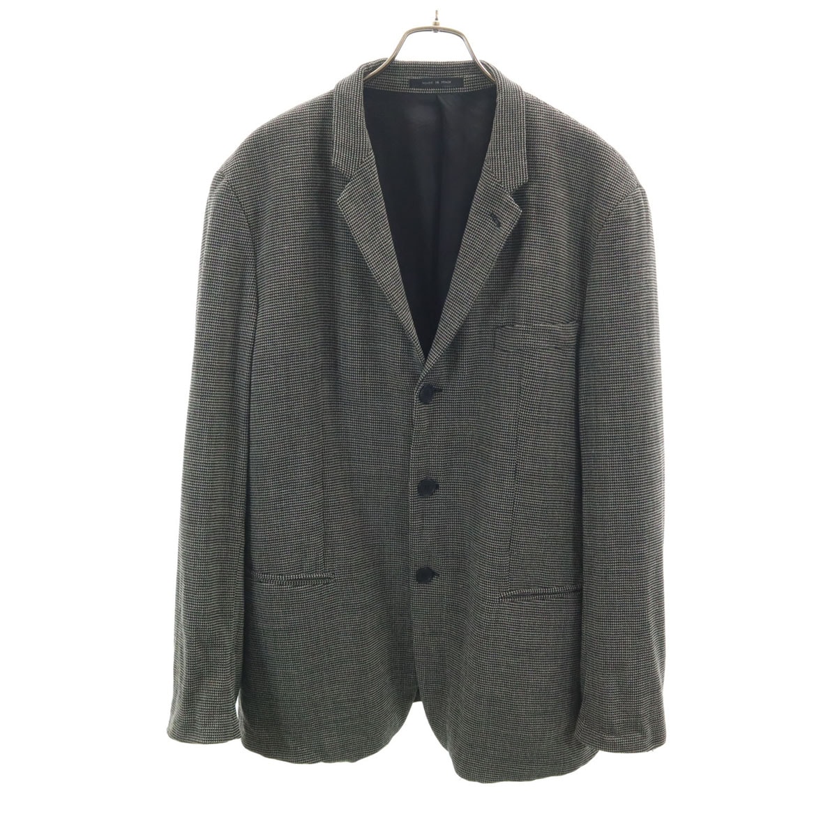 Emporio Armani エンポリオアルマーニ 90s イタリア製 オールド 総柄 テーラードジャケット 54 ブラック