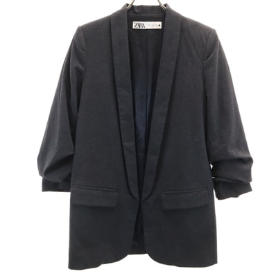 ZARA ザラ 7分袖 テーラードジャケット XS グレー系