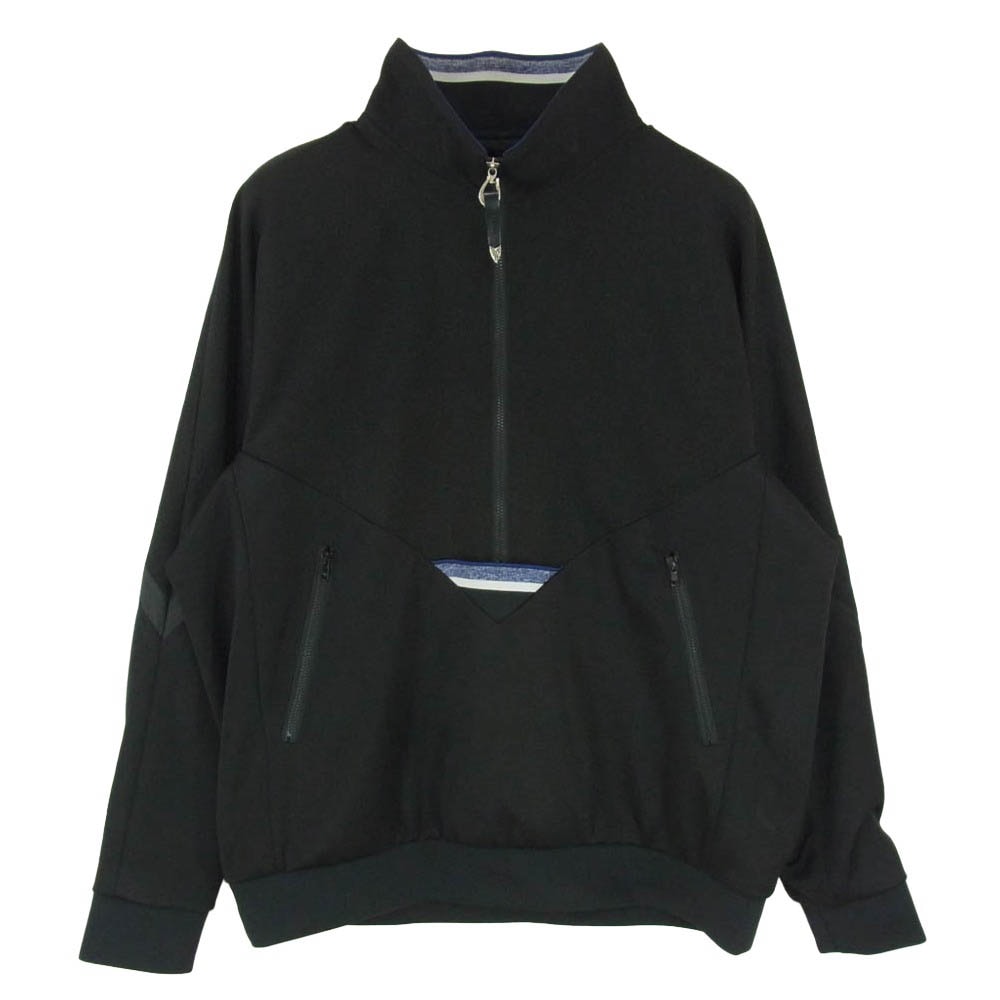 TOGA トーガ 25SS TV251-JC332 HALF ZIP TRACK JACKET ハーフジップ トラック ジャケット ブルゾン ブラック系 46【中古】