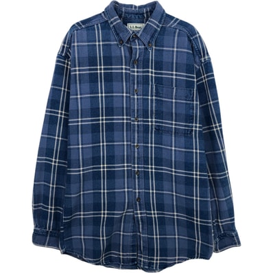 古着 ~90年代 エルエルビーン L.L.Bean 長袖 ボタンダウン ライトネルチェックシャツ メンズL相当 ヴィンテージ/eaa637965