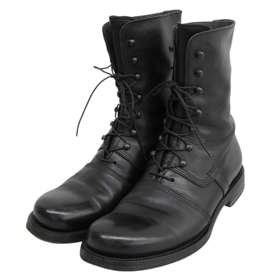 美品 ジルサンダー ブーツ LACE UP LEATHER COMBAT BOOTS