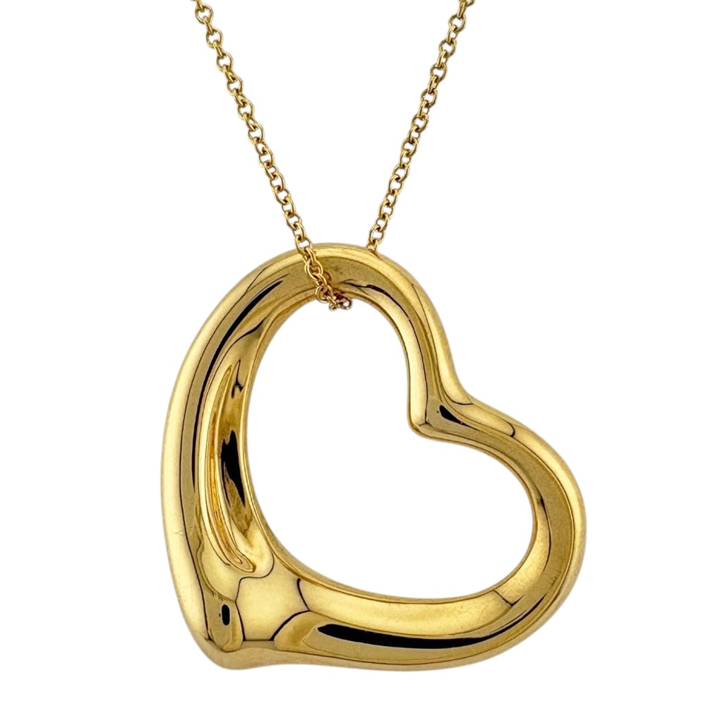 ティファニー オープンハート ネックレス 18金 K18イエローゴールド レディース TIFFANY&Co. 中古