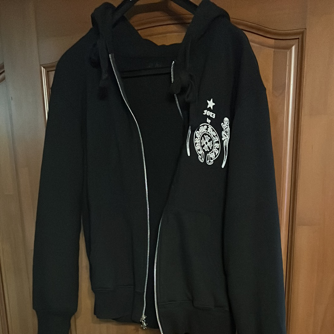 Chrome Hearts Foti Print Zip Up Hoodie "Black"