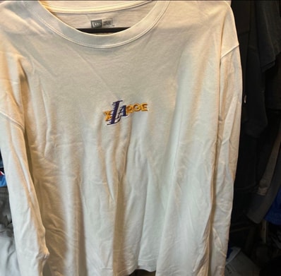 XLARGE x New Era x NBA LAKERS STANDARD LOGO LS TEE "White"