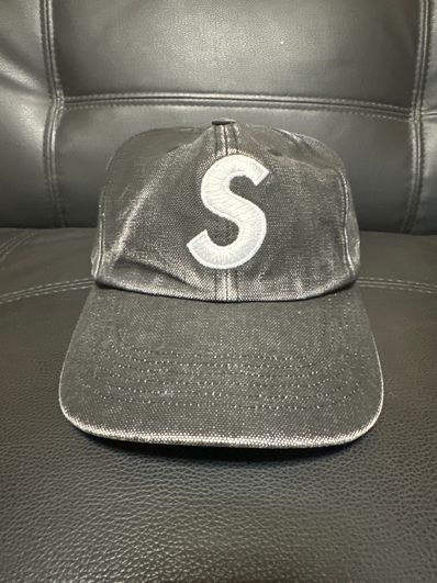 Supreme Pigment Canvas S Logo 6-Panel "Black"
