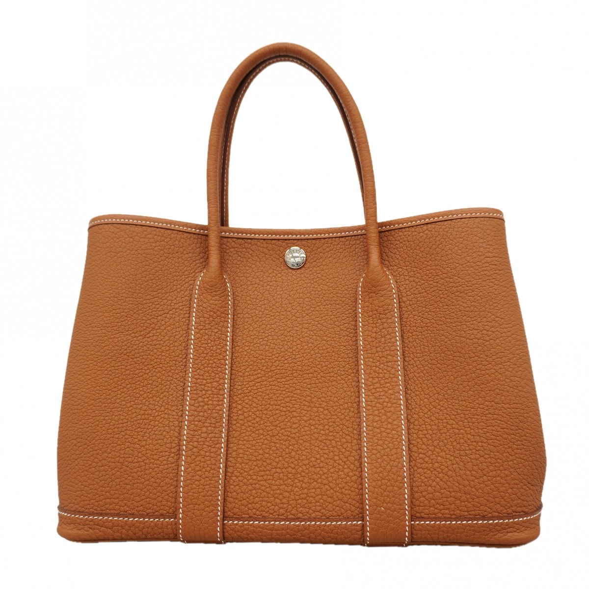 【6fd5323】エルメス トートバッグ ガーデンパーティTPM ネゴンダ ゴールド シルバー金具 W刻印【中古】レディース