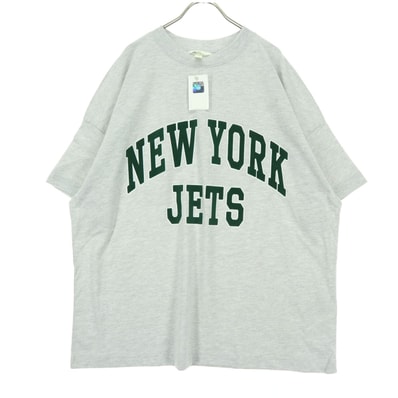 H&M エイチアンドエム ニューヨーク・ジェッツ 半袖 Tシャツ L グレー オーバーサイズ