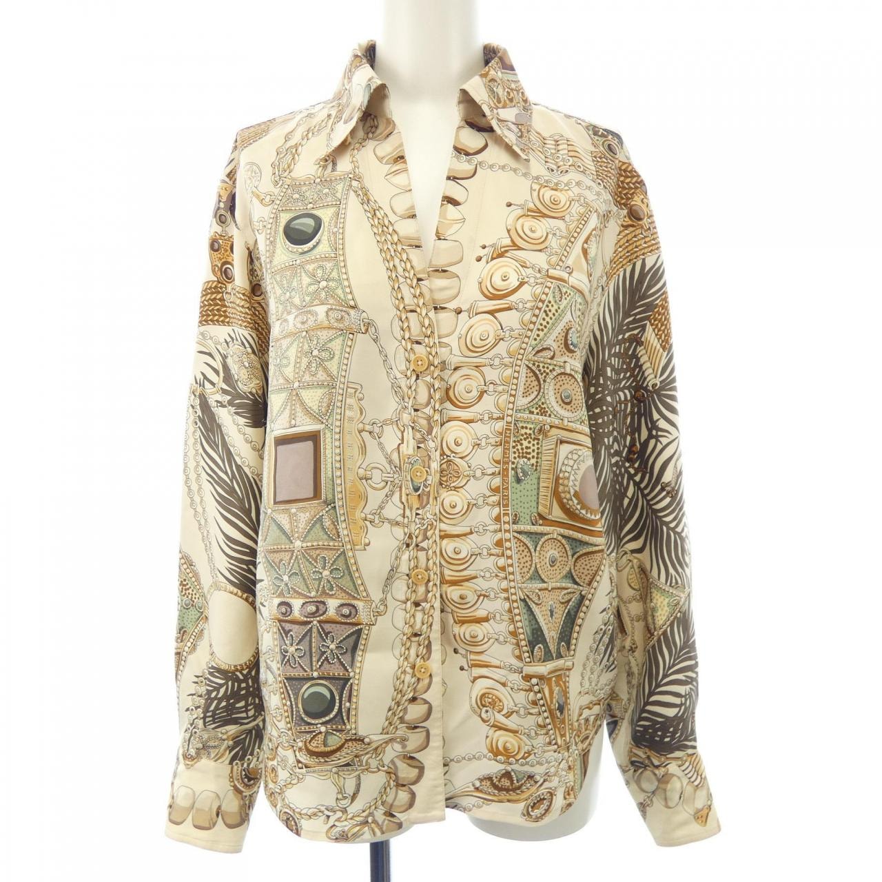 エルメス HERMES TERRES PRECIEUSES ツイルレーヌ. シャツ