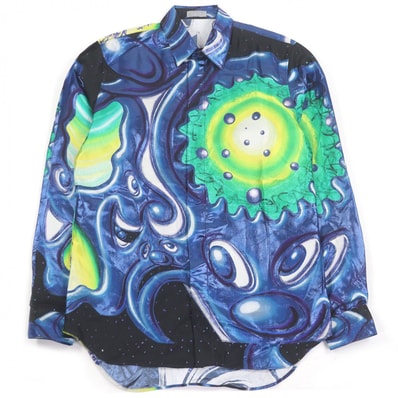 未使用品 ディオール オム 長袖シャツ ブルー メンズ 01TC501A5195