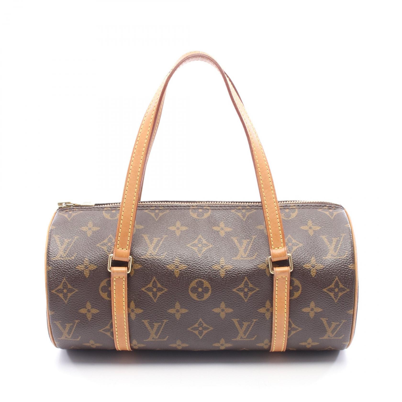 ルイ・ヴィトン LOUIS VUITTON パピヨン26 ハンドバッグ バッグ PVCコーティングキャンバス レザー モノグラム レディース ブラウン系 M51386 【中古】