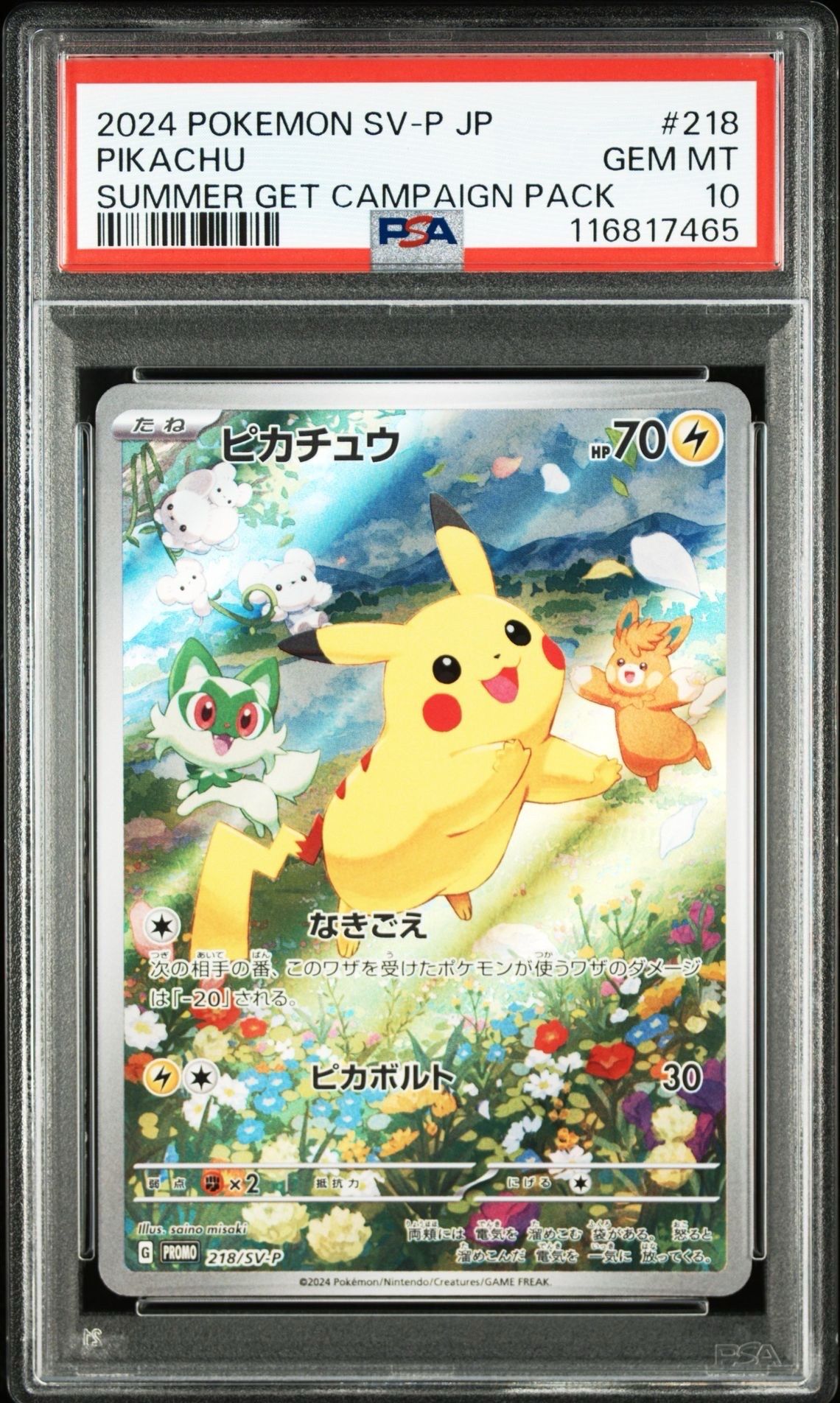 ピカチュウ P [SV-P 218](プロモカードパック「ポケカの夏がキタ!プロモカードGetキャンペーン!」)