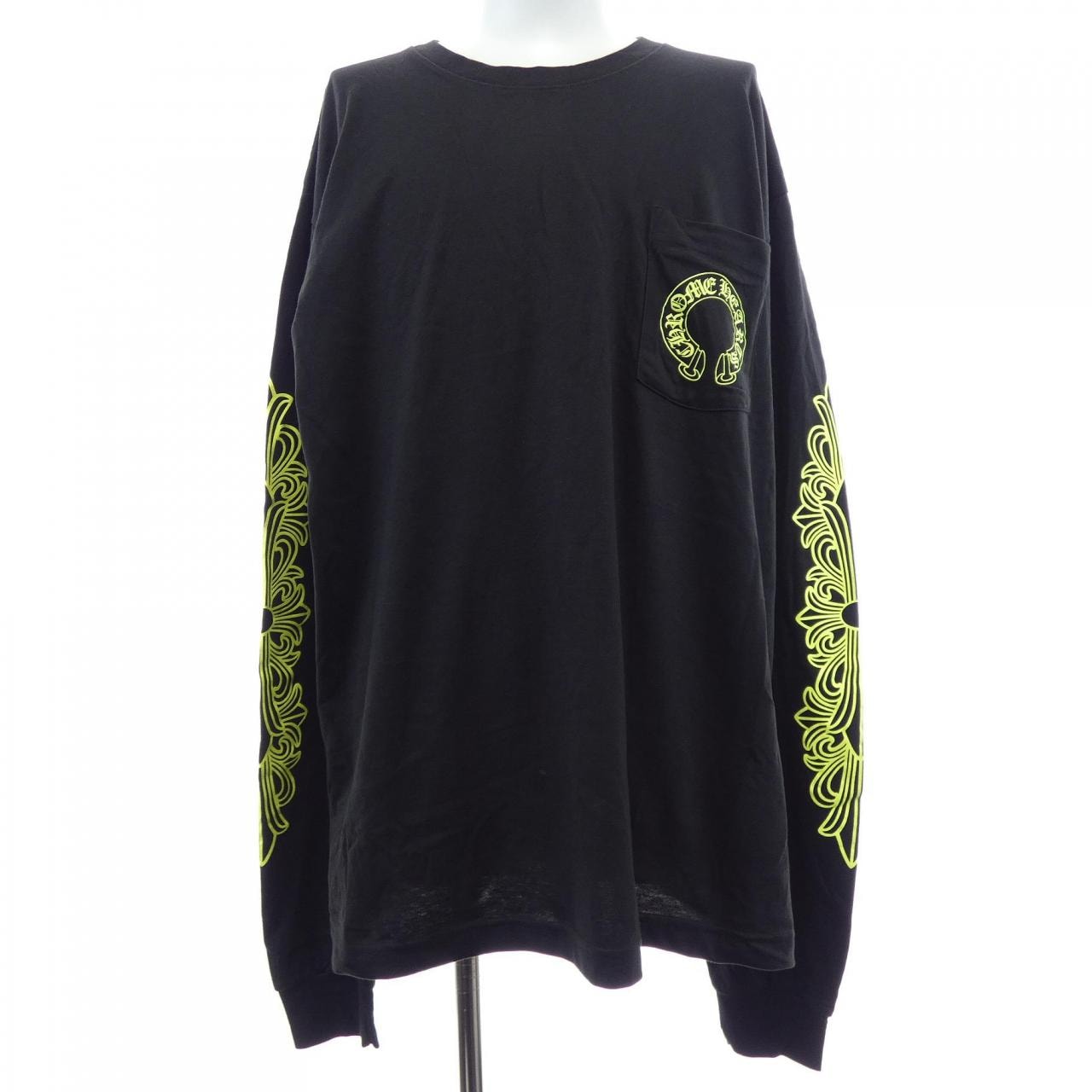 Chrome Hearts Horse Shoe L/S T-Shirt "Black/Neon Yellow"